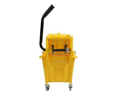 Mop Bucket With Side Press Wringer Combo 35 Quart Yellow - Image 2