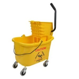 Mop Bucket With Side Press Wringer Combo 35 Quart Yellow