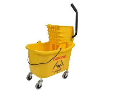 Mop Bucket With Side Press Wringer Combo 35 Quart Yellow