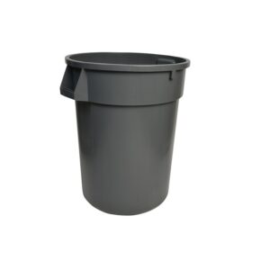 Grey Round Waste Garbage Can 32 Gallon