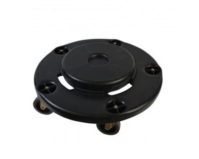 Garbage Can Round Dolly with Molded Casters