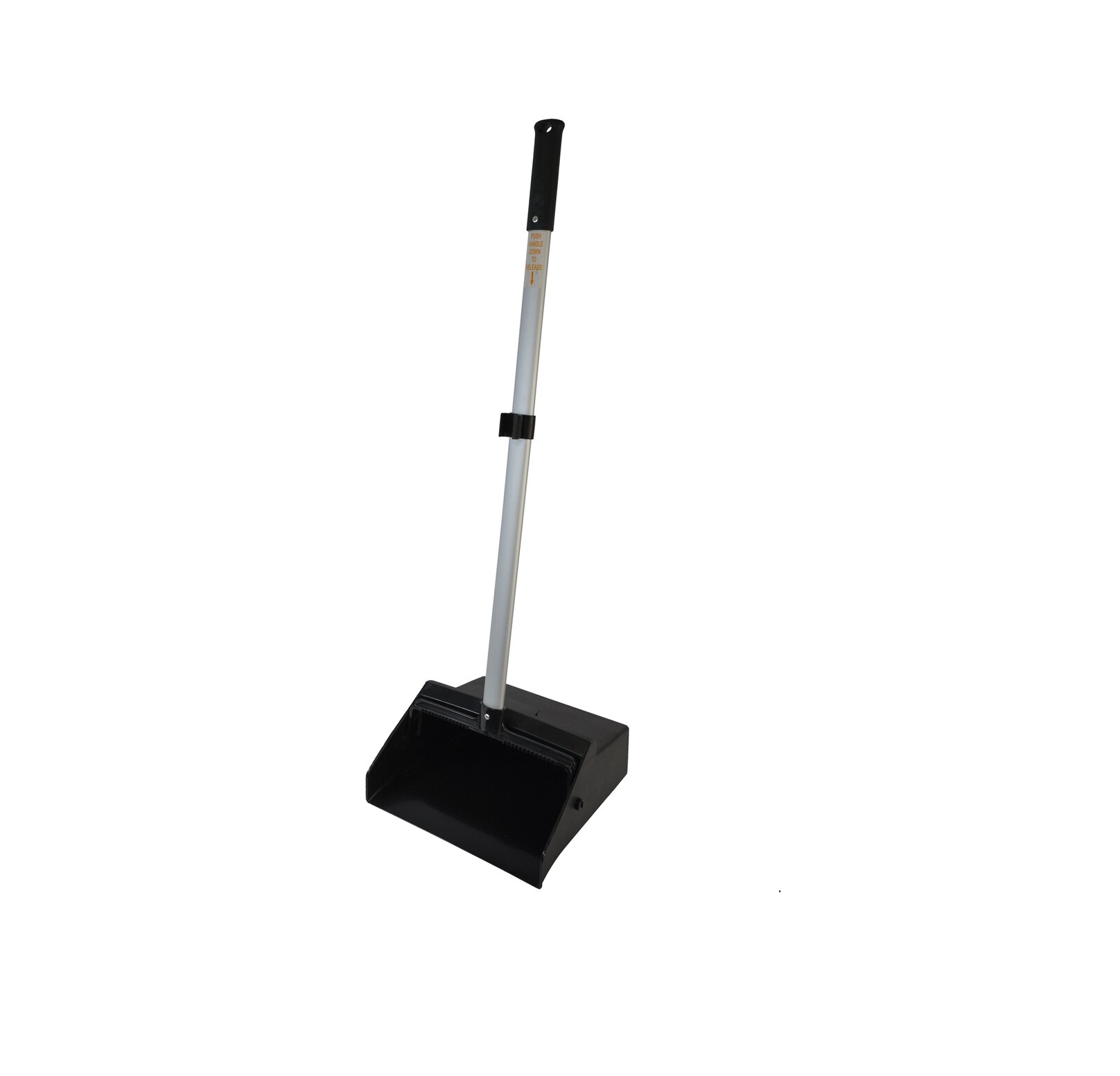 Black Lobby Dust Pan with Aluminum Handle