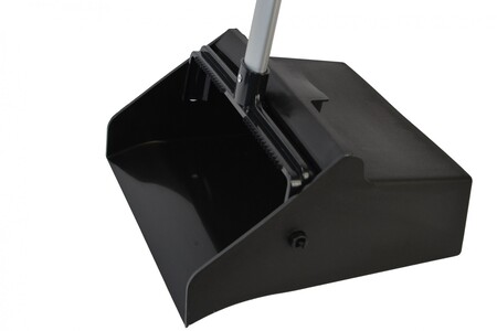 Black Lobby Dust Pan with Aluminum Handle - Image 2
