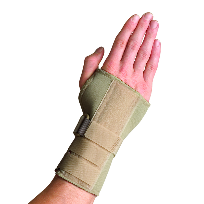 Thermoskin Dual Stabilizing Wrist Brace, Beige, RIGHT