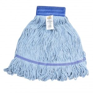 Medium Blue Blended Cotton 5 Inch Wide Headband Looped End Mop Head