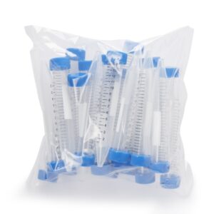McKesson Centrifuge Tube Conical Bottom Plain 17 X 120 mm 15 mL Blue Screw Cap Polypropylene Tube