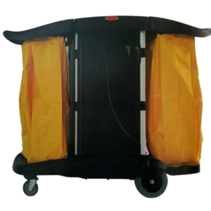 Janitor cart with doble bag, cover and lock