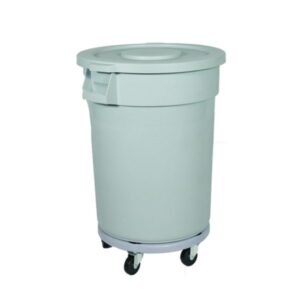 Container 33 gallons with lid and dolly